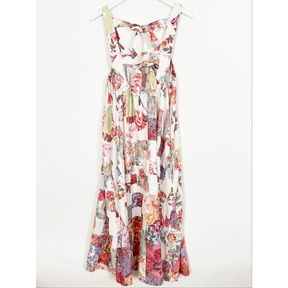 Anthropologie LyreBird Printed Tie-Back Midi Nap Dress - Picture 5 of 8